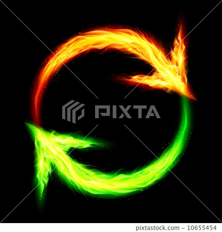 Fire circular arrows Fire circular arrows 10655454
