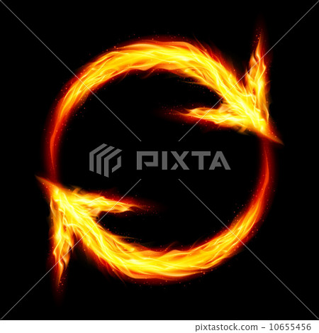 Fire circular arrows Fire circular arrows 10655456
