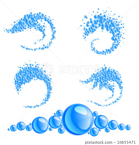Abstract shapes made of water bubbles Abstract shapes made of water bubbles 10655471