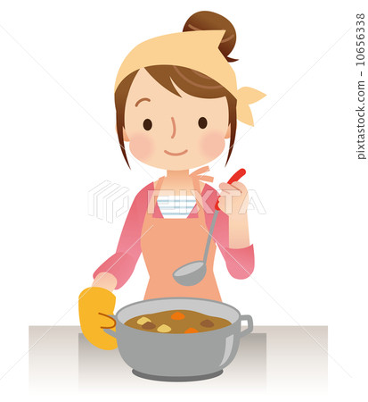 A woman in an apron - Stock Illustration [10656338] - PIXTA
