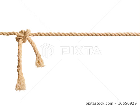 Rope knot on white background Rope knot on white background 10656929