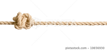 Rope knot isolated on white background 10656930