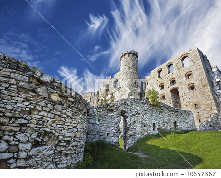Interesting clouds over old castle. Interesting clouds over old castle. 10657367