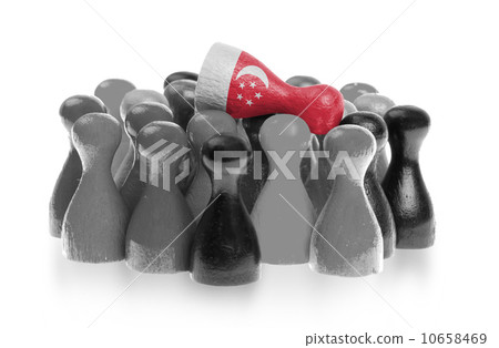 One unique pawn on top of common pawns 10658469