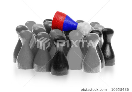 One unique pawn on top of common pawns 10658486