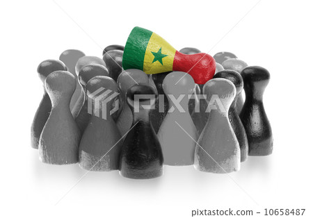 One unique pawn on top of common pawns 10658487