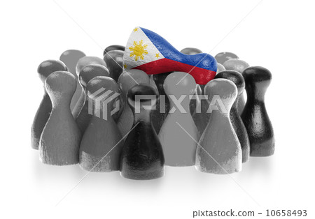 One unique pawn on top of common pawns 10658493