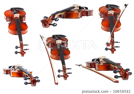 set of classical modern violins isolated set of classical modern violins isolated 10658581