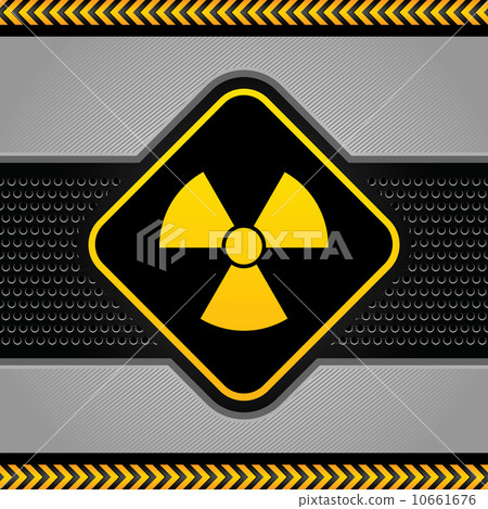 Radioactive symbol, abstract background industrial template 10661676