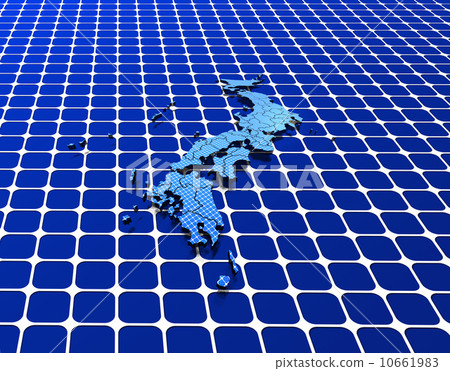 Japan map of solar panels Japan map of solar panels 10661983