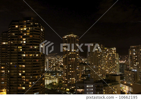 Night view from Hilton Hawaiian Village Night view from Hilton Hawaiian Village 10662195