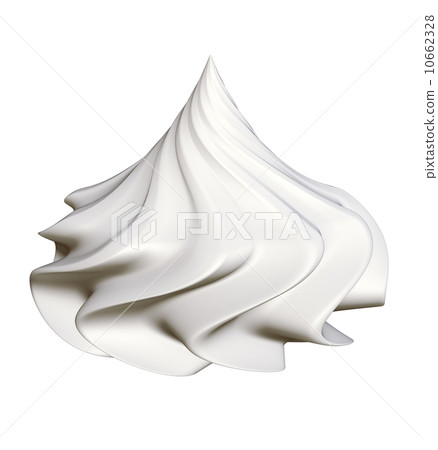 Whipped cream isolated 10662328