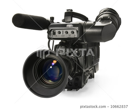 Professional digital video camera, isolated on white background 10662837