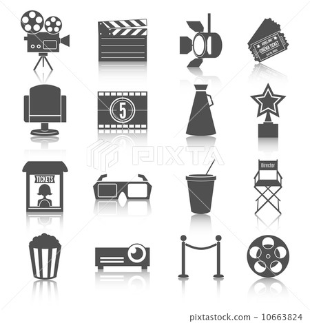 Cinema Entertainment Icons Set 10663824
