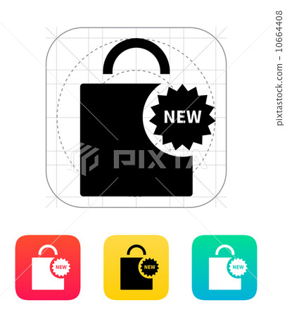 New shopping bag icon. 10664408