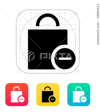Handbag remove goods icon. 10664413