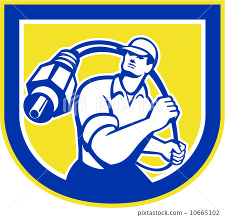 Cable Guy Wielding Coaxial Cable Shield 10665102