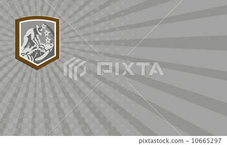 Business Card Organic Farmer Cultivating Vegetables Shield Business Card Organic Farmer Cultivating Vegetables Shield 10665297