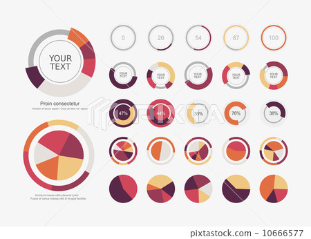 Infographic Elements Pie chart set icon - Stock Illustration [10666577 ...