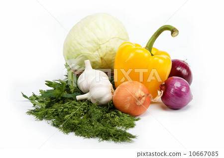 Healthy food. Fresh vegetables on a white background. 10667085