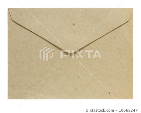 Old envelope isolated on a white background 10668247