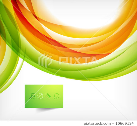 Green and orange wave abstract background - Stock Illustration ...