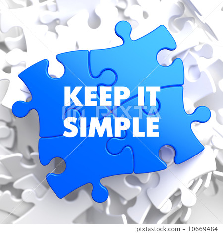 Keep It Simple Concept on Blue Puzzle. Keep It Simple Concept on Blue Puzzle. 10669484