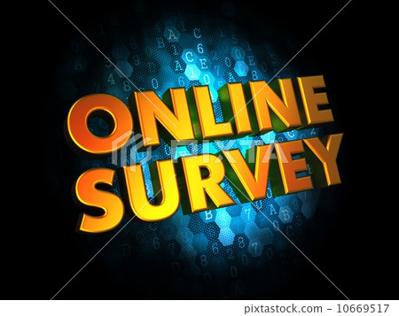 Online Survey Concept on Digital Background. 10669517