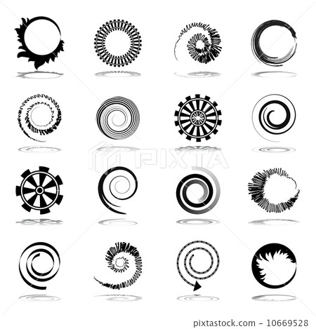 Simple Rotation Design Spiral and rotation design elements. - Stock Illustration [10669528 ...