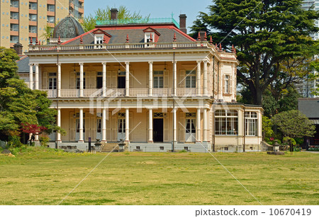 前岩崎豪宅花園·西式建築殖民風格的陽台 10670419