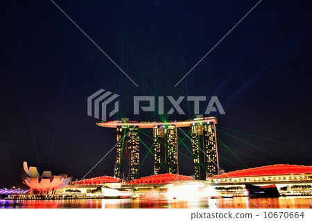 新加坡濱海灣金沙夜景 10670664
