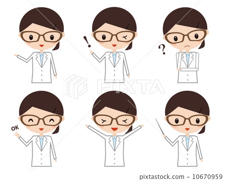 醫生研究員面部表情集 10670959