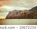 Beautiful Sea and sunset Sky Landscape with rocky headland 10672250