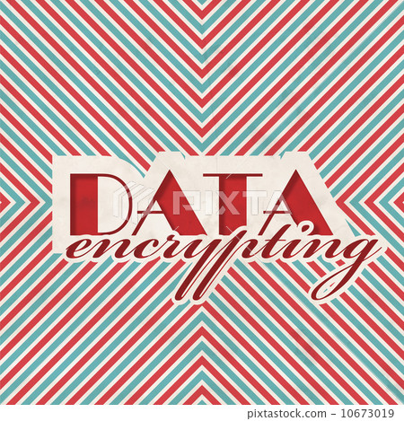 Data Encrypting. Retro Design Concept. 10673019