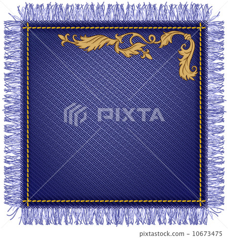 Jeans fabric with fringe 10673475