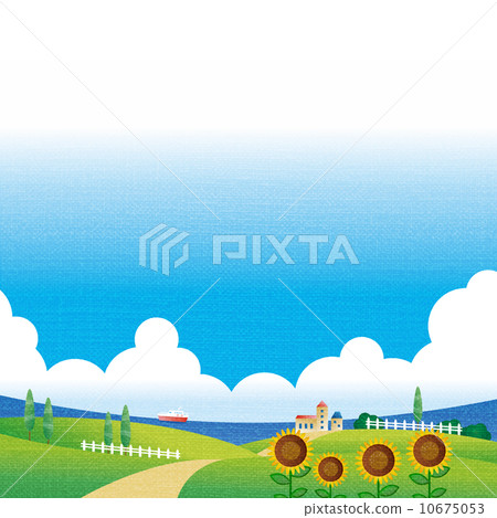 夏天圖像向日葵向日葵夏天海船家庭 10675053