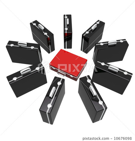 Unique concept with briefcases 10676098