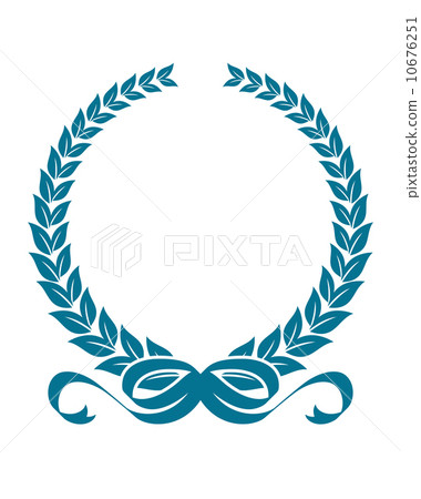 Laurel wreath with heraldic ribbons 10676251