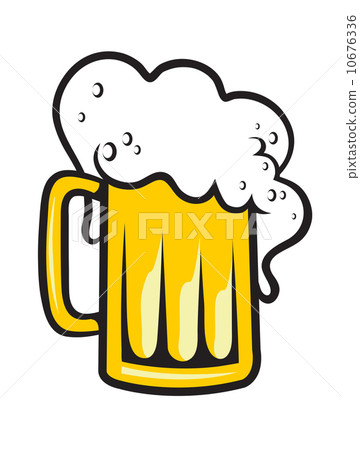 Tankard of beer with a frothy head Tankard of beer with a frothy head 10676336