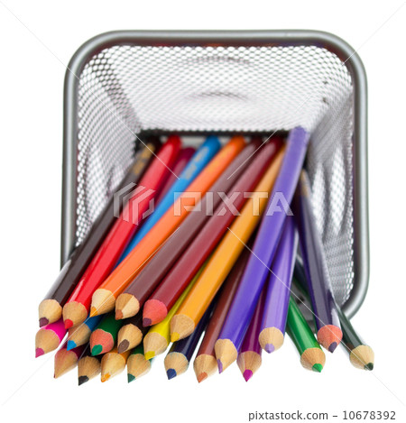 Color pencils in pencil holders 10678392