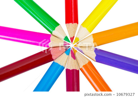 Colored Pencils isolated on white 10679327