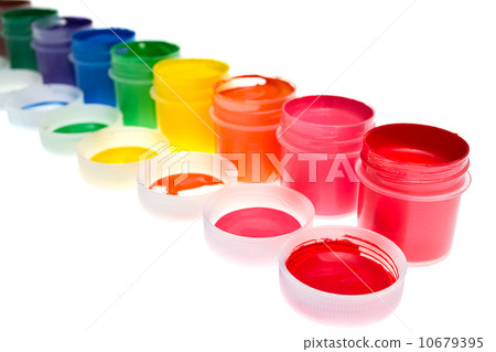 Gouache paint isolated on white 10679395
