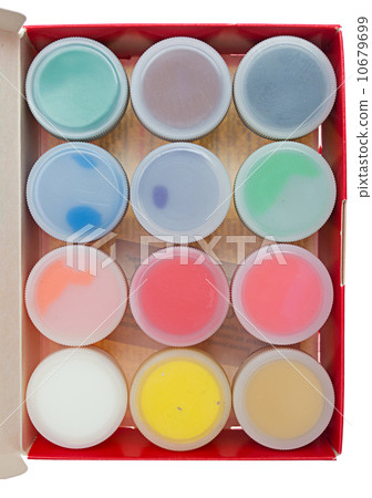 Gouache paint isolated on white Gouache paint isolated on white 10679699