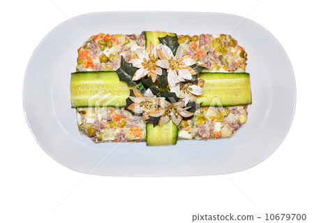 Christmas starter platter with appetizers. Christmas starter platter with appetizers. 10679700