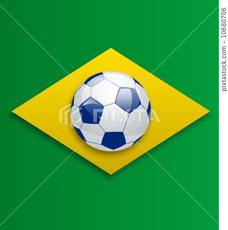 Soccer ball, concept for Brazil 2014 football championship 10680706