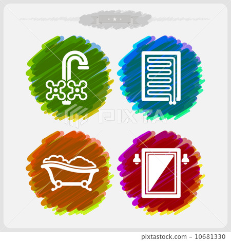 Bath utensils - Stock Illustration [10681330] - PIXTA