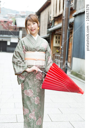 A woman in Kimono in Kyoto 10687876