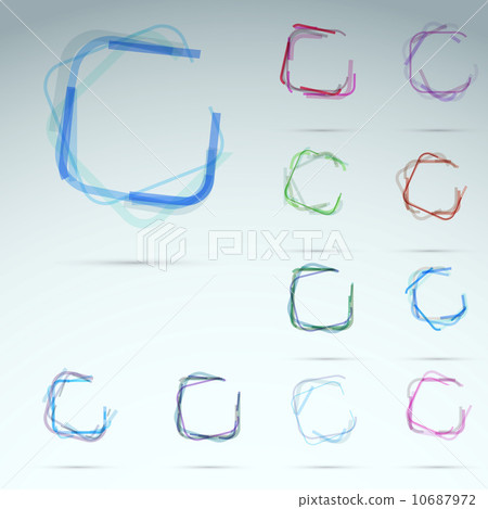 Collection of transparent web elements-插圖素材 [10687972] - PIXTA圖庫