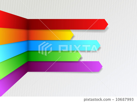 Colorful bright threedimensional infographics arrows 10687993