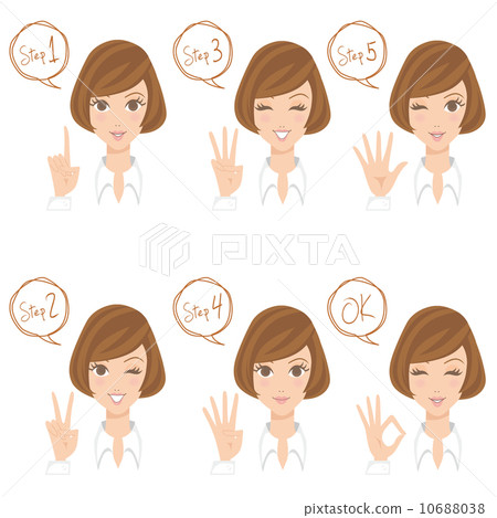 Female finger pose - Stock Illustration [10688038] - PIXTA